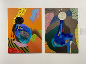 Dos cuadros de la artista Nisa Goiburu